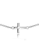 remarkable itsy-bitsy silver cross choker kids necklace